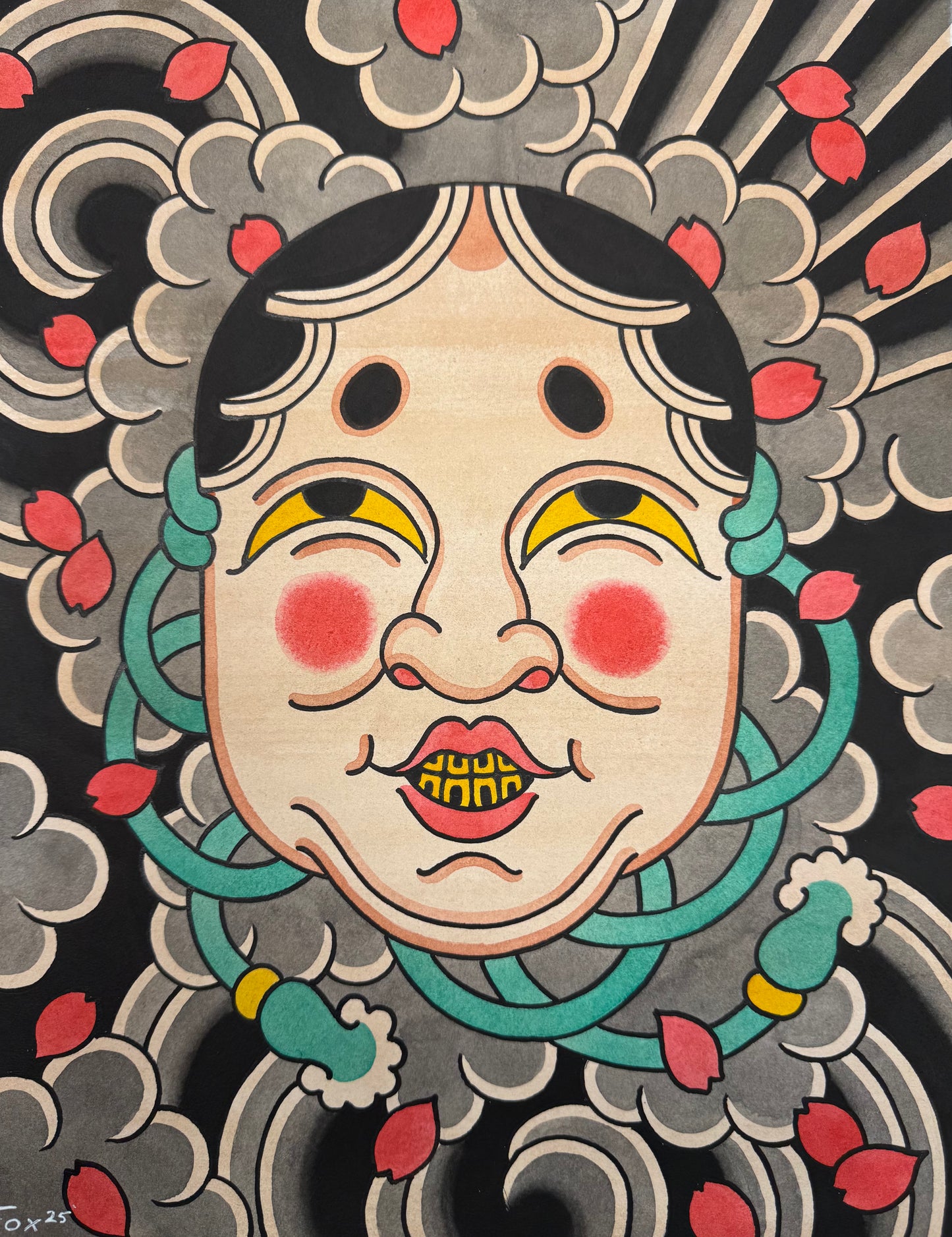 Okame Original Painting