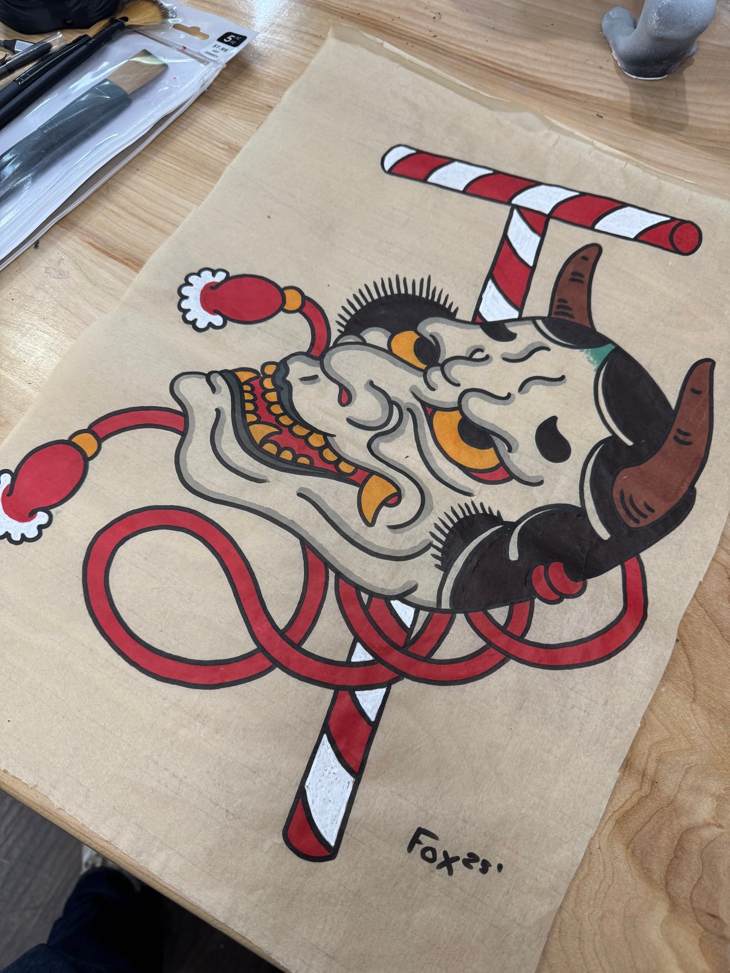 Large Hannya Color Study