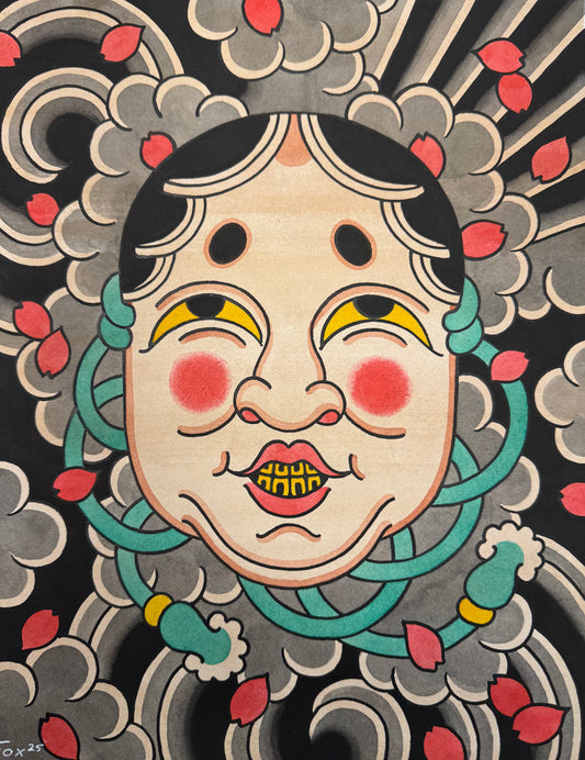 Okame Original Painting